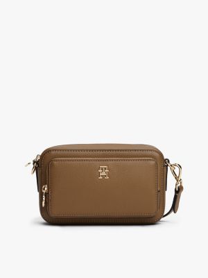 Monogram Logo Crossbody Bag, Nordic Taupe