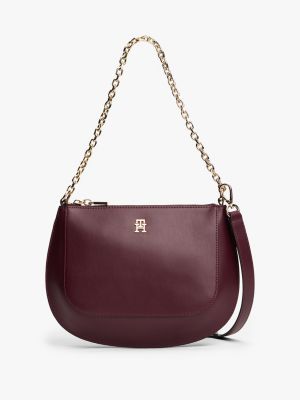 Convertible Strap Curved Crossbody Bag, Marzemino