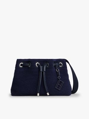 Crochet Drawstring Shoulder Bag