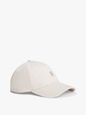 Allover Monogram Jacquard Baseball Cap, Sugarcane