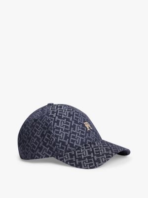 Allover Monogram Jacquard Baseball Cap, Space Blue