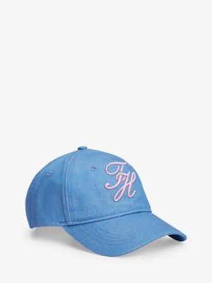Embroidered Script Monogram Baseball Cap, Blue Spell