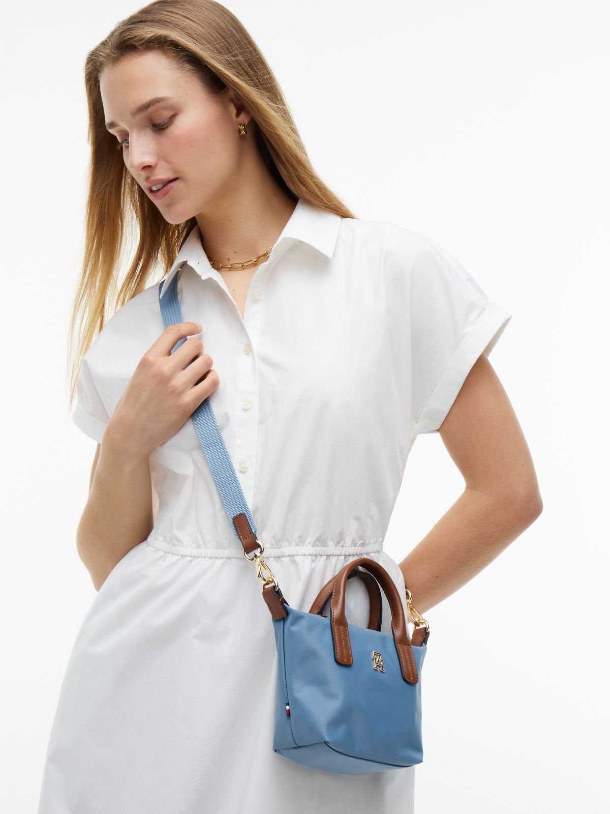 Monogram Micro Tote Bag — Misty Sky