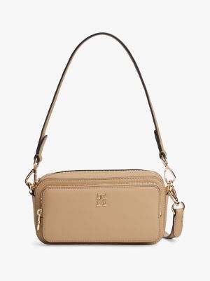 Monogram Logo Crossbody Bag, Safari Canvas