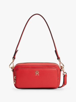 Monogram Logo Crossbody Bag, Primary Red