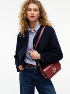 Script Monogram Leather Crossbody Bag — Oxblood 2