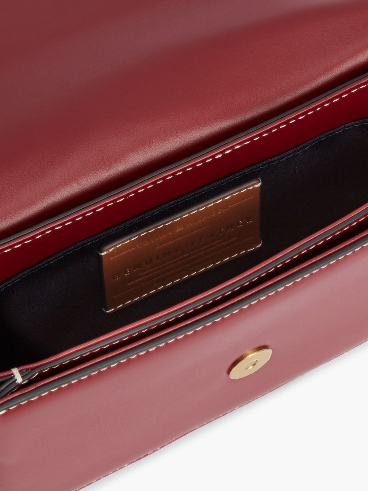Script Monogram Leather Crossbody Bag — Oxblood