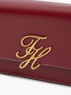 Script Monogram Leather Crossbody Bag — Oxblood 5