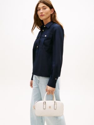 Женские сумки Tommy Hilfiger Allover Monogram East-West Crossbody Bag — фото 2