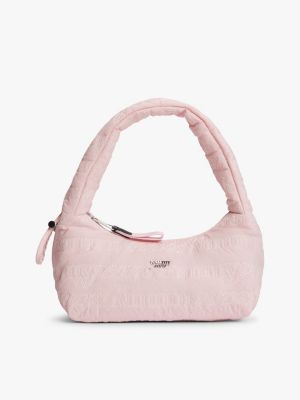 Tommy Jeans Embroidered Shoulder Bag, Pearl Dust Rose
