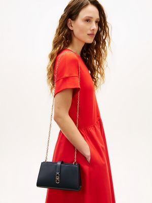 Женские сумки Tommy Hilfiger Polished Monogram Chain Crossbody Bag — фото 5