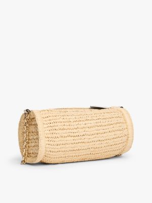 Женские сумки Tommy Hilfiger Script Monogram Raffia Chain Strap Bag — фото 3