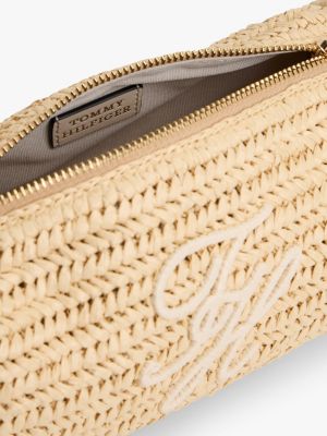 Женские сумки Tommy Hilfiger Script Monogram Raffia Chain Strap Bag — фото 5