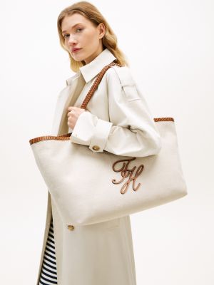 Женские сумки Tommy Hilfiger Script Monogram Linen Maxi Tote — фото 2