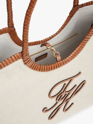 Женские сумки Tommy Hilfiger Script Monogram Linen Maxi Tote — фото 5