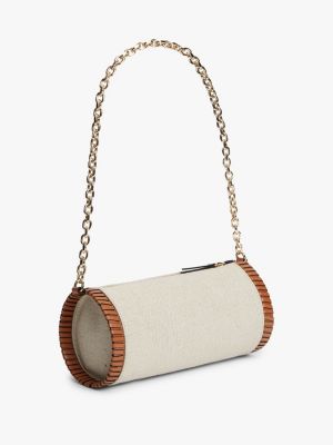 Женские сумки Tommy Hilfiger Script Monogram Linen Chain Strap Bag — фото 3