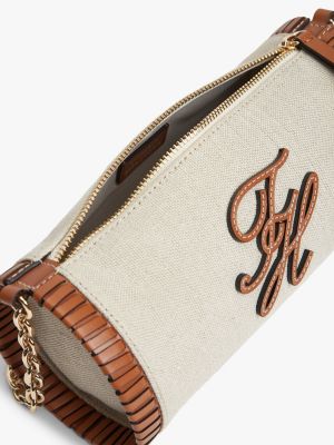 Женские сумки Tommy Hilfiger Script Monogram Linen Chain Strap Bag — фото 5
