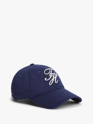 Embroidered Script Monogram Baseball Cap, Yale Navy