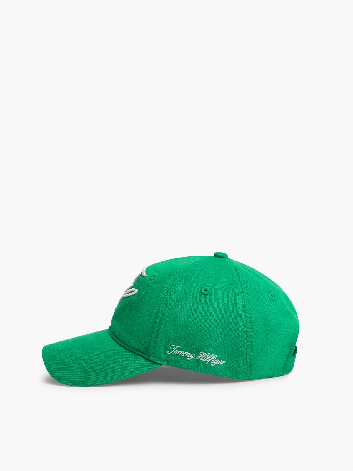 Embroidered Script Monogram Baseball Cap — Spring Emerald