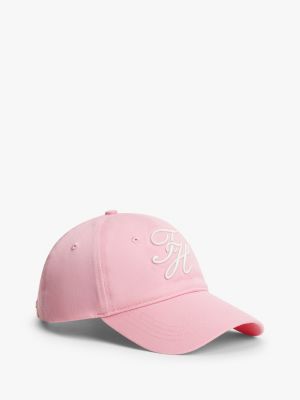 Embroidered Script Monogram Baseball Cap, Classic Pink