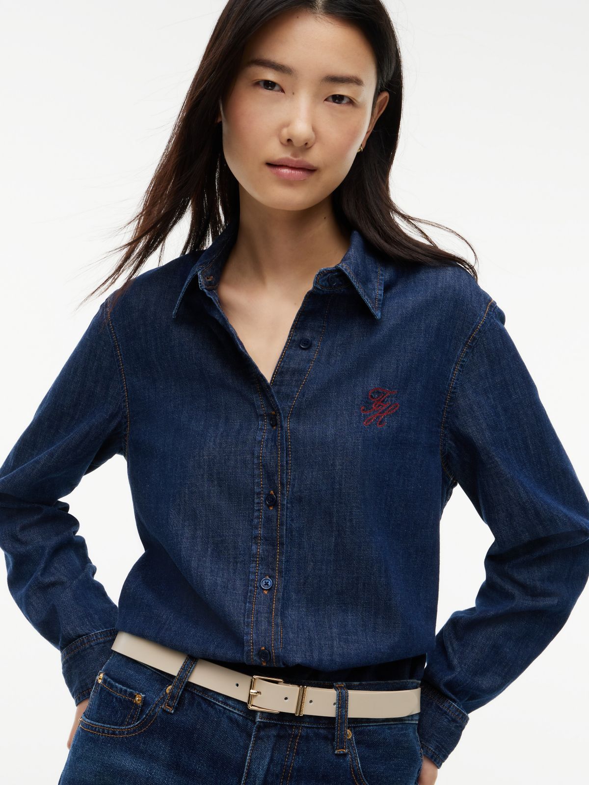 Square Buckle Leather Belt — Sugarcane