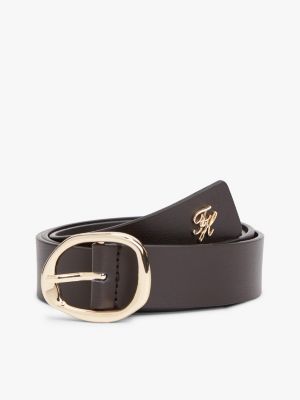 Smooth Leather Belt, Fondant Brown