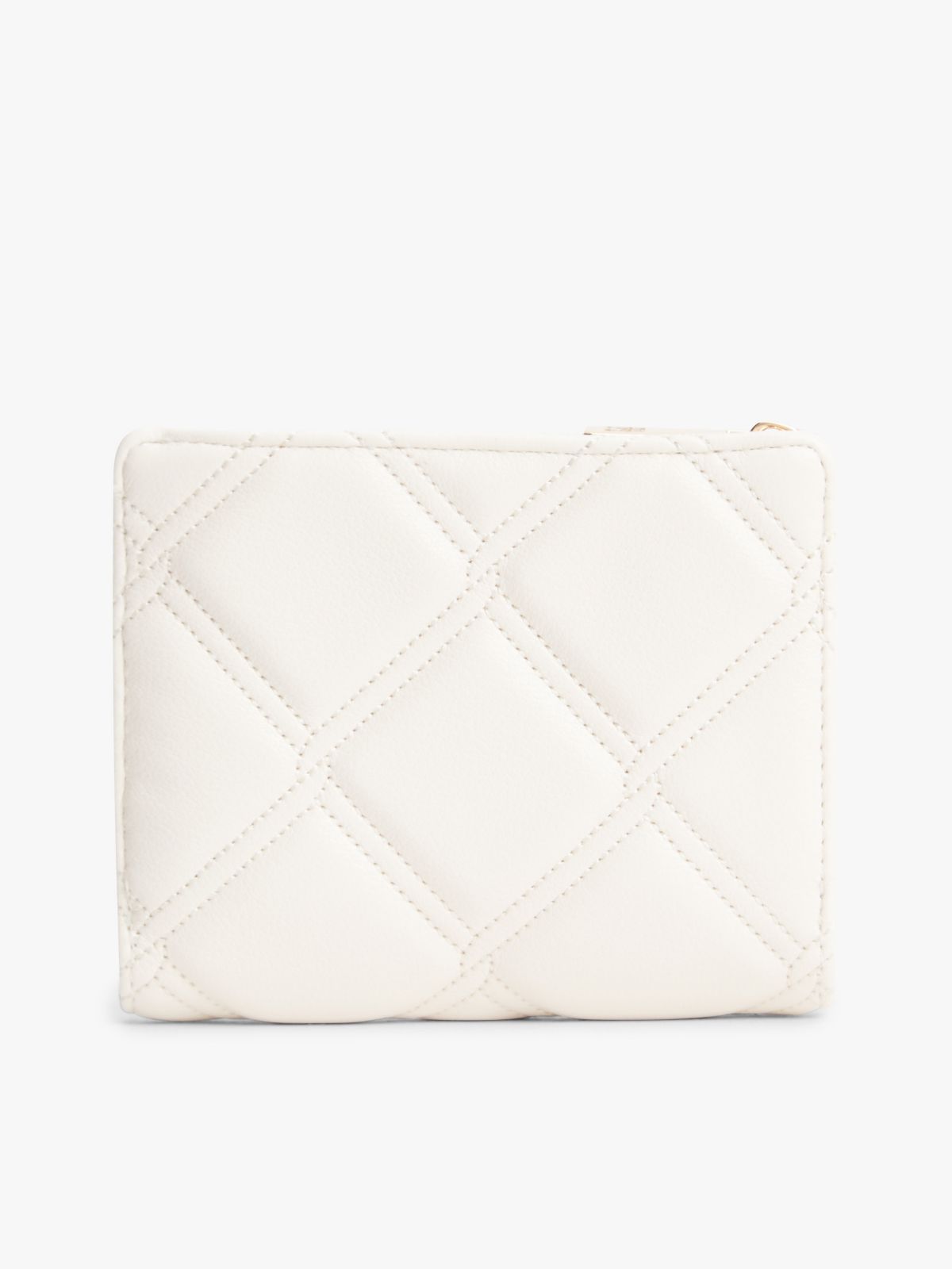 Quilted Bifold Wallet — Soft Cream