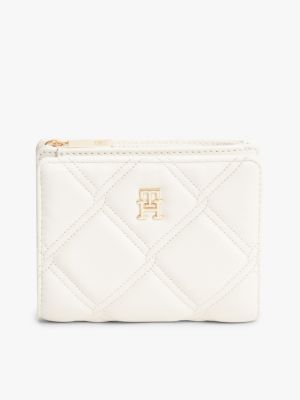 Quilted Bifold Wallet, Soft Cream