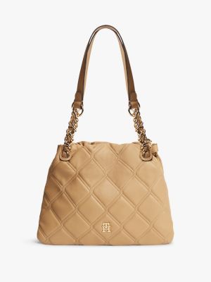 Quilted Mini Tote Bag, Classic Khaki