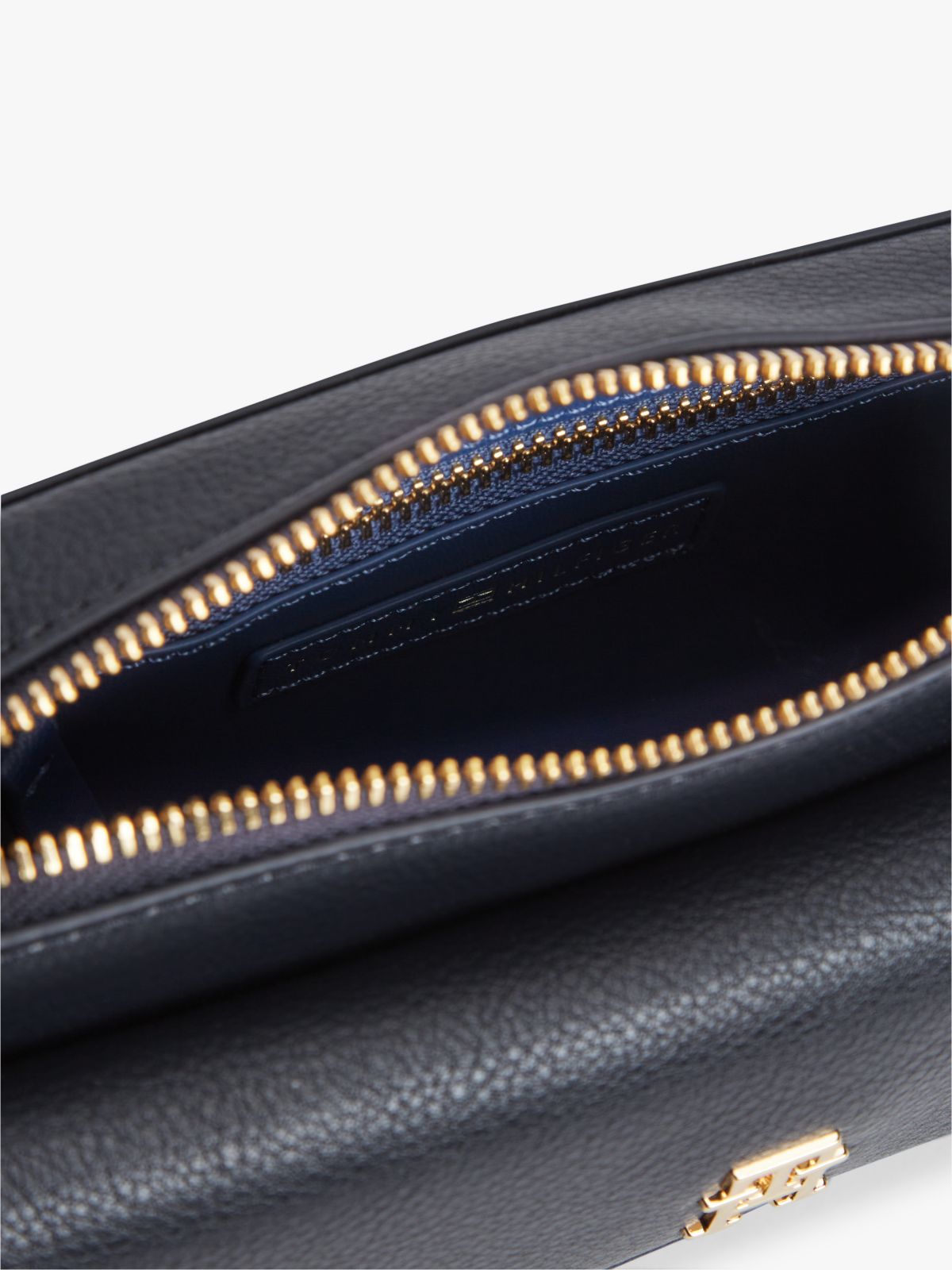 Monogram Pebbled Crossbody Bag — Space Blue