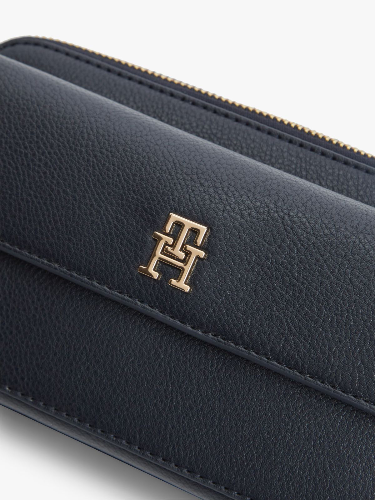 Monogram Pebbled Crossbody Bag — Space Blue
