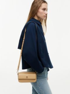 Monogram Pebbled Crossbody Bag — Classic Khaki 2
