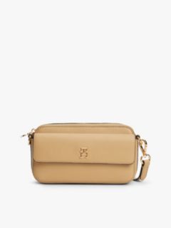 Monogram Pebbled Crossbody Bag — Classic Khaki 1