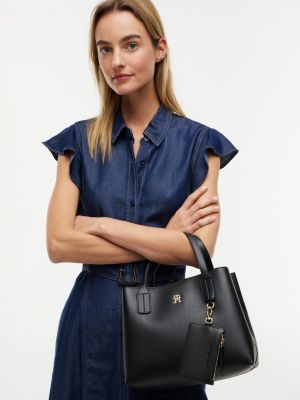 Женские сумки Tommy Hilfiger Monogram Pebbled Mini Satchel Bag — фото 2