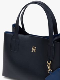 Monogram Pebbled Mini Satchel Bag — Space Blue 5
