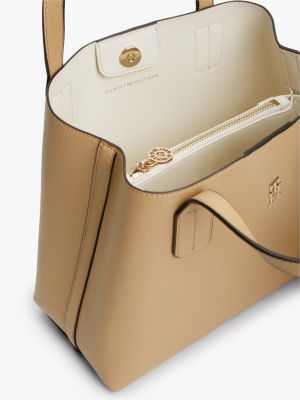 Женская сумка Tommy Hilfiger Monogram Pebbled Mini Satchel, цвет: Хаки — фото 4