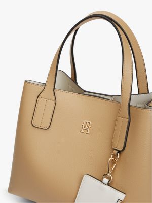 Женская сумка Tommy Hilfiger Monogram Pebbled Mini Satchel, цвет: Хаки — фото 5