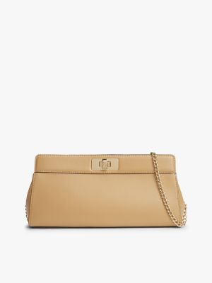 Monogram T-Lock Clutch, Classic Khaki