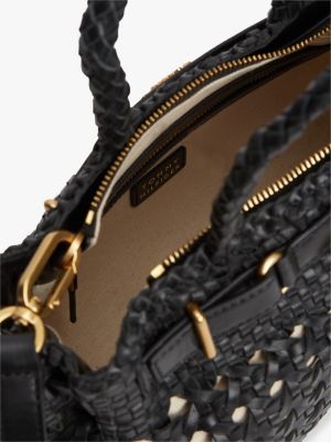 Женские сумки Tommy Hilfiger Woven Leather Mini Tote Bag — фото 4