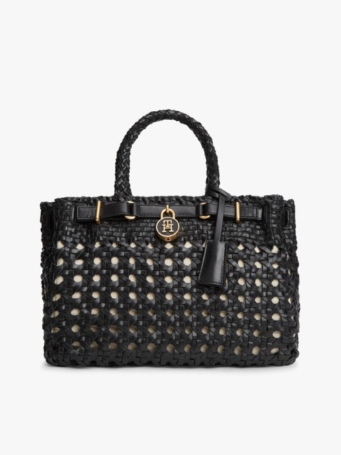 Женские сумки Tommy Hilfiger Woven Leather Mini Tote Bag
