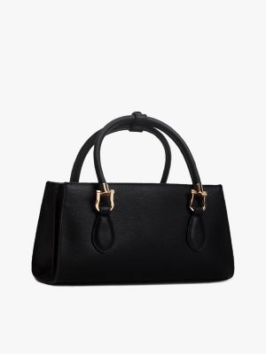 Женская сумка Tommy Hilfiger Monogram Mini Satchel, цвет: Чёрный — фото 3