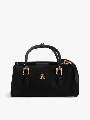 Monogram Mini Satchel Bag, Black