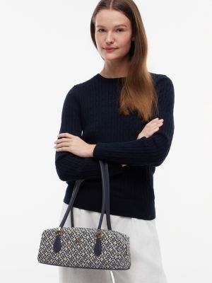 Женские сумки Tommy Hilfiger Jacquard Monogram East-West Shoulder — фото 2