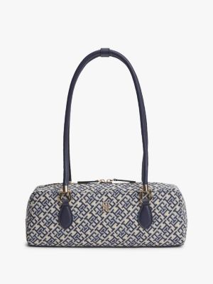 Jacquard Monogram East-West Shoulder Bag, Blue Mono