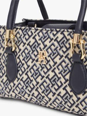 Женские сумки Tommy Hilfiger Jacquard Monogram Mini Satchel — фото 5