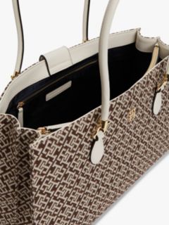Jacquard Monogram Satchel Bag — Neutral Mono 4