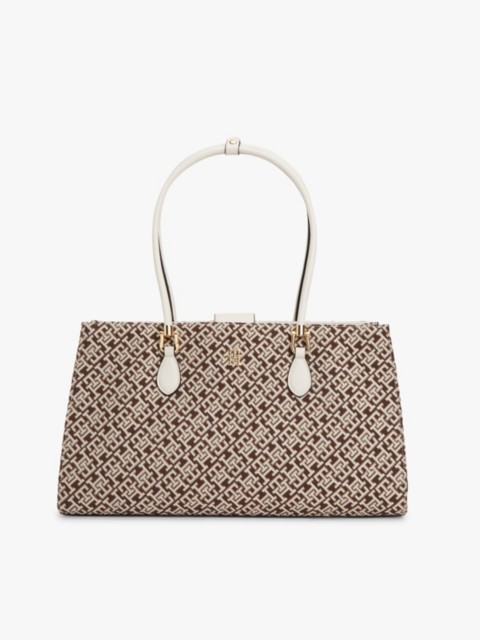 Женские сумки Tommy Hilfiger Jacquard Monogram Satchel Bag