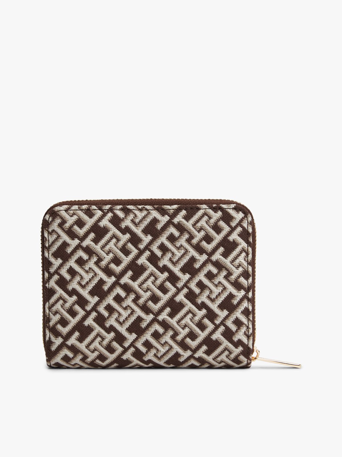 Jacquard Monogram Medium Zip Wallet — Neutral Mono