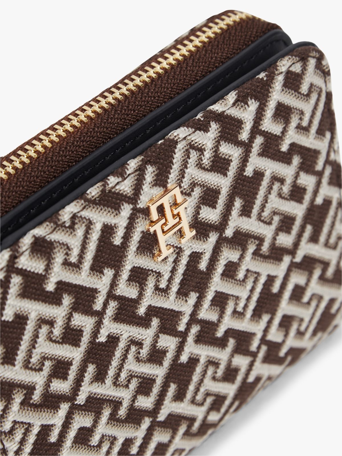 Jacquard Monogram Medium Zip Wallet — Neutral Mono
