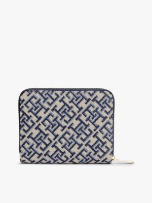 Женские кошельки Tommy Hilfiger Jacquard Monogram Medium Zip Wallet — фото 2